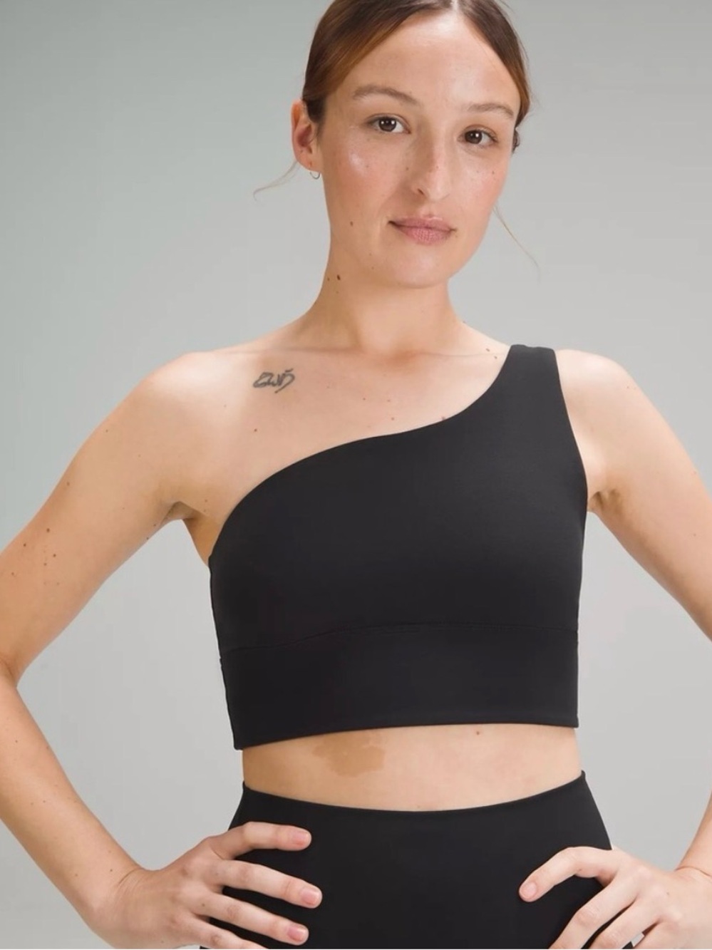 Lululemon Align Asymmetrical Bra, Light Support A/B Cup, Black, Size 8